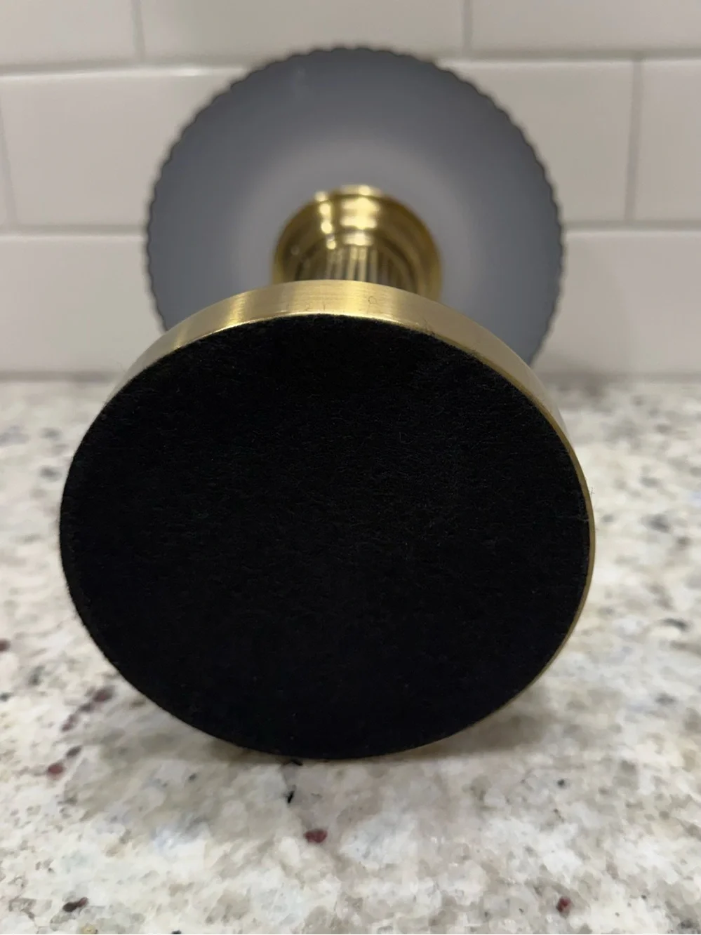 Hearth & Hand 11.5” Fluted Metal Rechargeable Brass Table Lamp - 3 Light Level